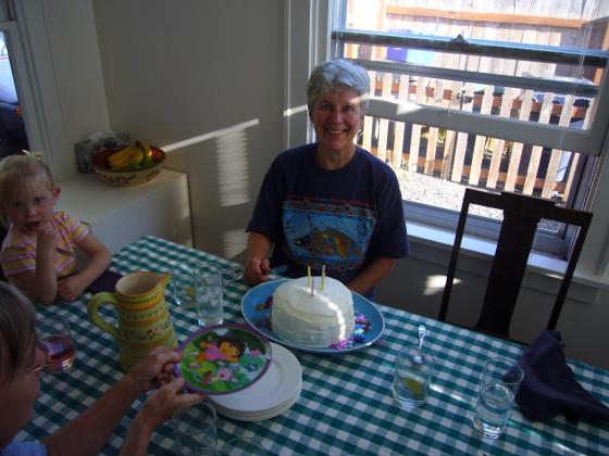 Molly Cutting Cake