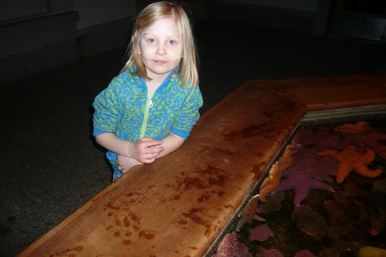 Sophie at the touch table
