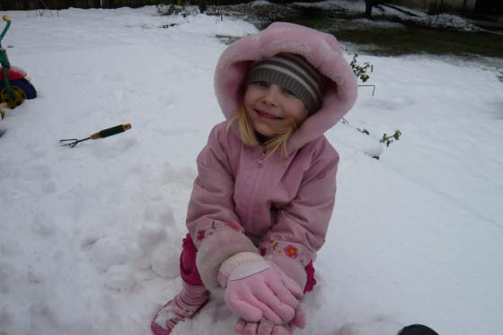 Sophie in the snow