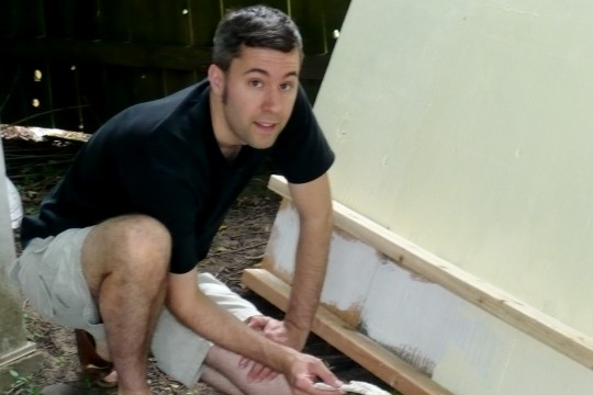 This makes it look like I helped more with the painting than I did